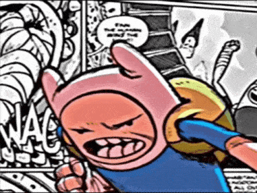 a cartoon character with a speech bubble that says from the minute