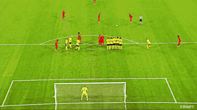 a group of soccer players on a field with crgif7 in the bottom right corner
