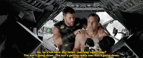Bruce Banner The Sun Is Going Down GIF - Bruce Banner The Sun Is Going Down Thor GIFs