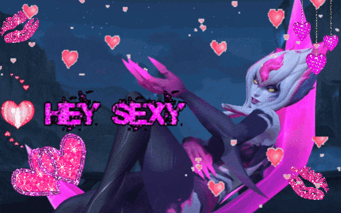a computer generated image of a woman with the words hey sexy above her