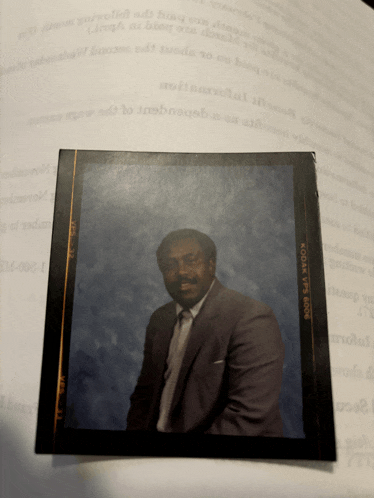 a kodak film strip has a picture of a man on it