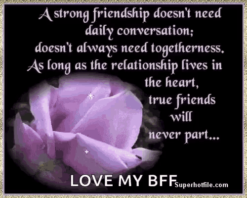 a strong friendship doesn 't need daily conversation doesn 't always need togetherness