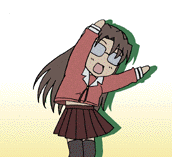 a cartoon drawing of a girl wearing glasses