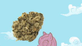 pinkie pie , fluttershy , and applejack are standing next to each other in front of a building .