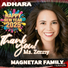 a poster that says happy new year 2025 and thank you ms zenny