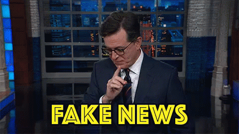 False GIF - Stephen Colbert Fake News False GIFs
