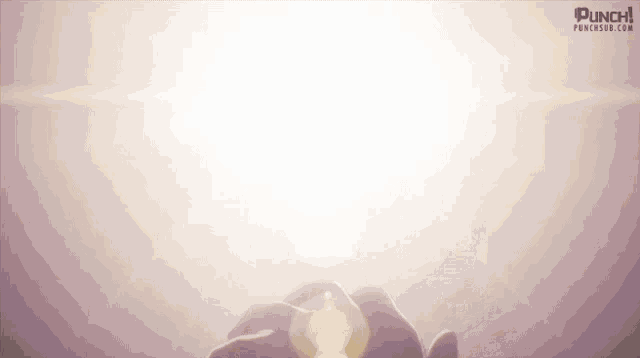 a person 's hand is reaching out towards the sun with punch sub.com written on the bottom