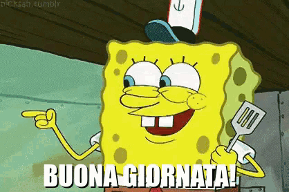 Buon Giorno Buona Giornata Bacio Bacino Spongebob GIF