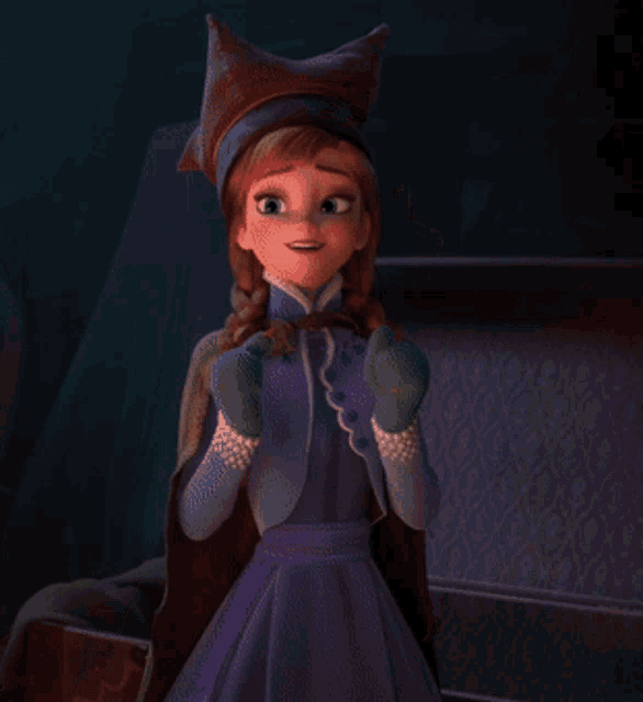 Olafs Frozen Adventure Princess Anna GIF - Olafs Frozen Adventure Princess Anna Cloak GIFs