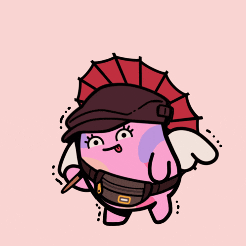 a cartoon character with an umbrella and the words " i don t want to do " below it