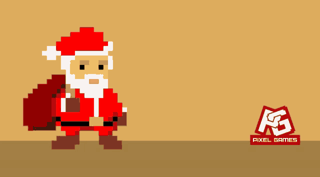 a pixel art of santa claus says wesolych swiat bozego narodzina