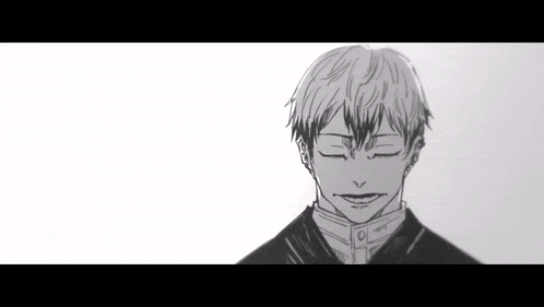 a black and white drawing of a man 's face