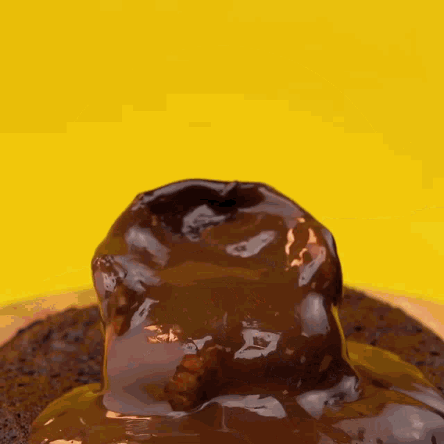 a chocolate cake with a s'mores topping on a wooden plate