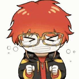 a cartoon character with glasses and a mask on his face is crying .