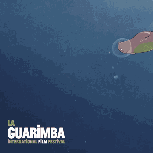 a poster for la guarimba international film festival shows a cartoon character