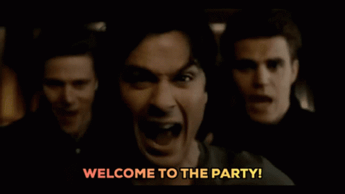 Welcome To The Party Vampire Diaries GIF - Welcome To The Party Vampire Diaries Damon GIFs
