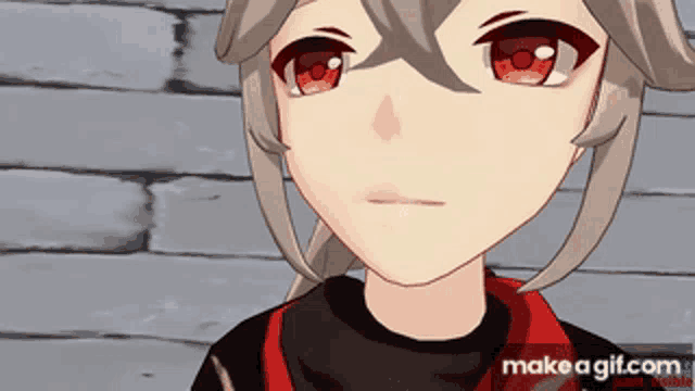 a close up of a girl 's face on make a gif