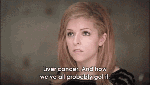 a woman is talking about liver cancer and how they all probably got it