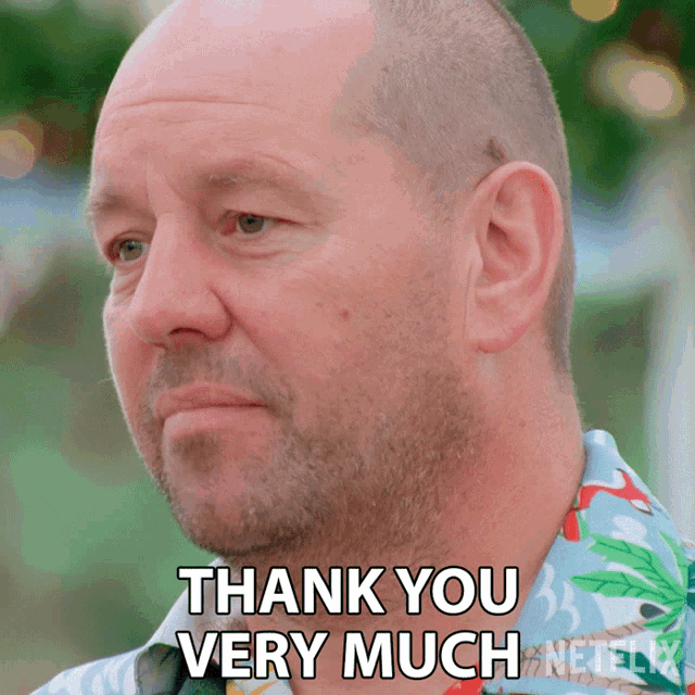 a man says thank you very much in a netflix ad