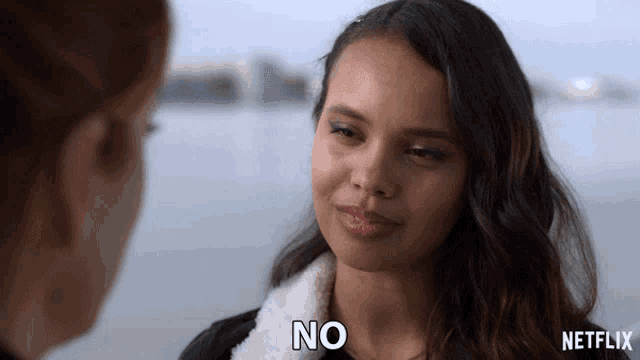 a netflix ad shows a woman saying no to another woman