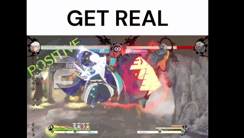 a screenshot of a video game with the words " get real " on the bottom