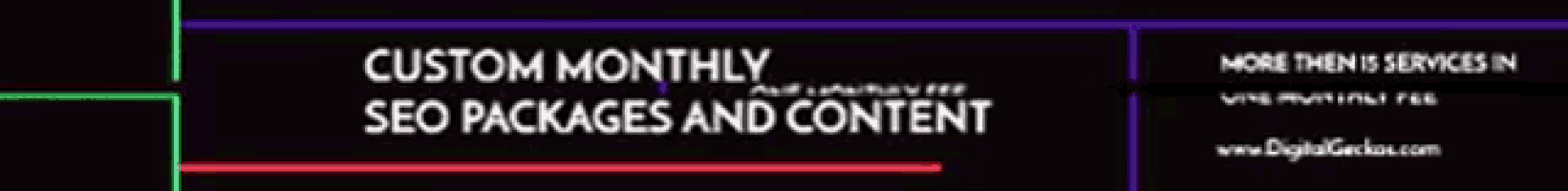 a banner for seo packages and content is displayed