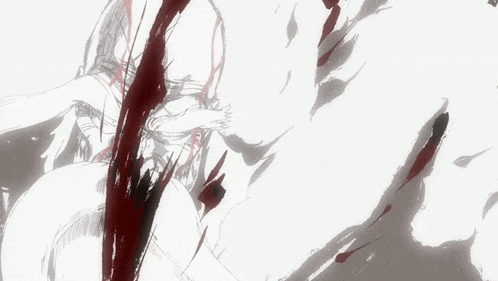 a drawing of a person with blood coming out of their eyes
