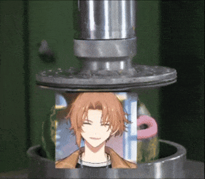 a picture of a man with red hair is being pressed against a metal object .