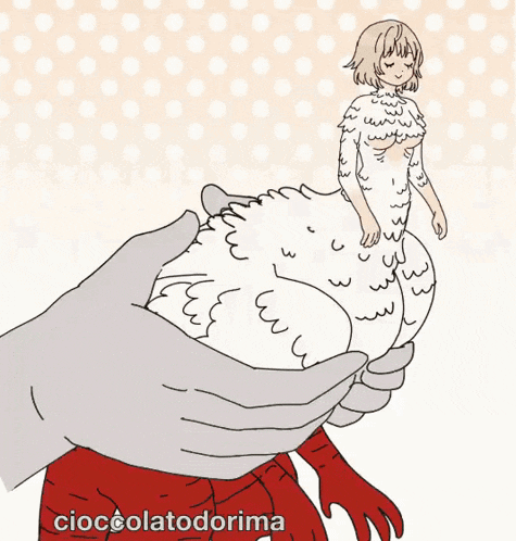 a drawing of a person holding a sheep with the words cioccolatodorima written below it