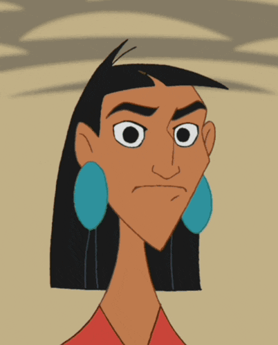 a cartoon of a man with a serious look on his face