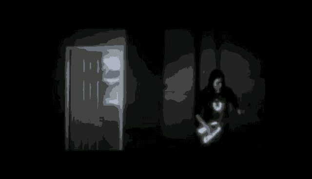 a person playing a guitar in a dark room with a rs logo on the bottom right