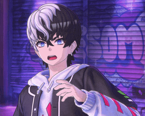 a cartoon character with a hoodie that says ss on the sleeve