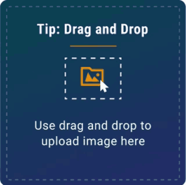 a graphic that says drag and drop on it
