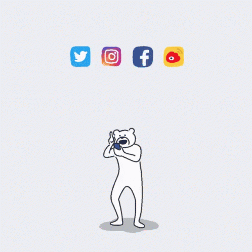 けたたましく動くクマ Sns インスタ　ツイッター　フェイスブック GIF - Social Media Sns Twitter GIFs