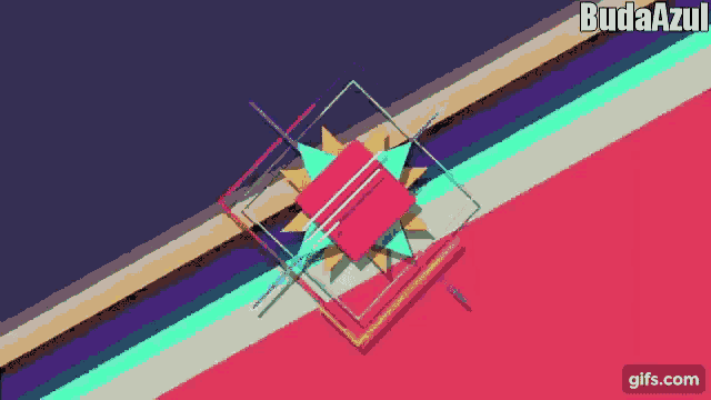 a colorful animated background with the word budaazul at the top