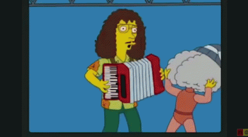 Weird Al Singing GIF - Weird Al Singing The Simpsons GIFs