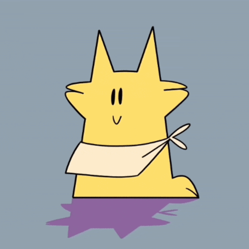 a cartoon drawing of a cat holding a carrot with smoke coming out of it