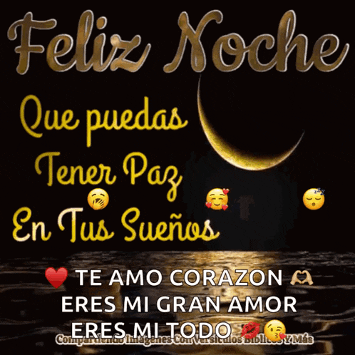 a poster that says feliz noche que puedes tener paz en tus sueños