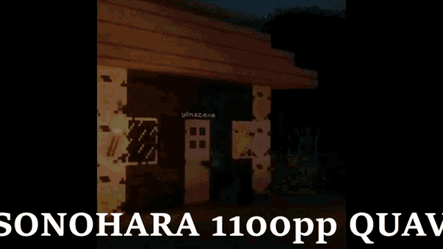 a screenshot of a video game with the words sonohara 1100pp quav at the bottom