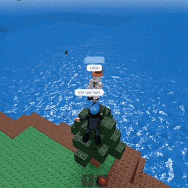 a person in a video game is standing on a stack of lego blocks in front of a large explosion