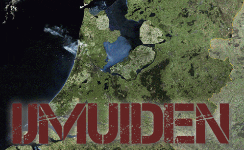 an aerial view of a country with the word umuden in red