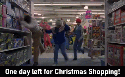 One Day Left For Christmas Shopping GIF - Christmas Eve Christmas Shopping Christmas GIFs