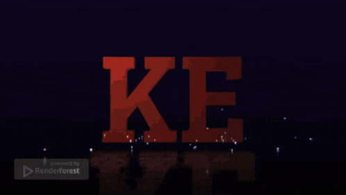 the word ke is surrounded by lightning and sparks