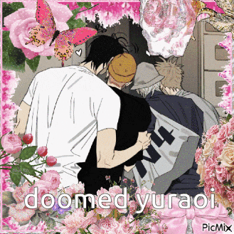 a picture of three men with the caption doomed yuraoi