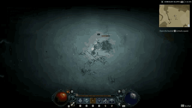 a screenshot of a video game that says ' open the journal to track a speed ' on it