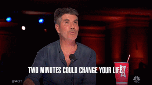 Two Minutes Could Change You Life Americas Got Talent GIF - Two Minutes Could Change You Life Americas Got Talent Agt GIFs