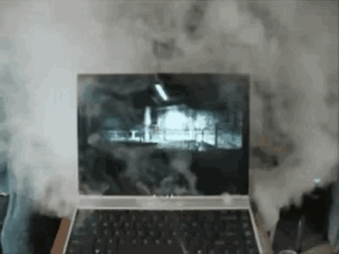 Laptop Cooked GIF - Laptop Cooked GIFs
