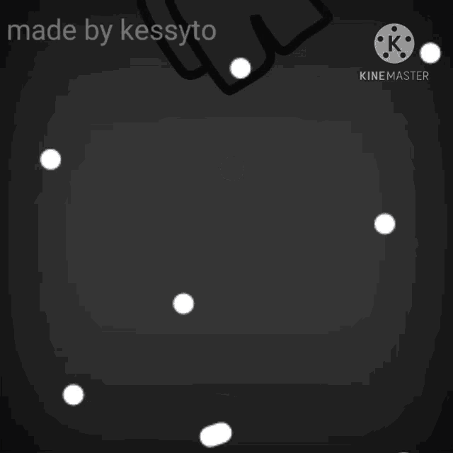 a black background with white dots and the words made by kessyo at the top