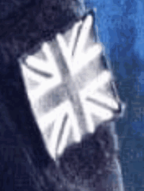a white square with a british flag on it