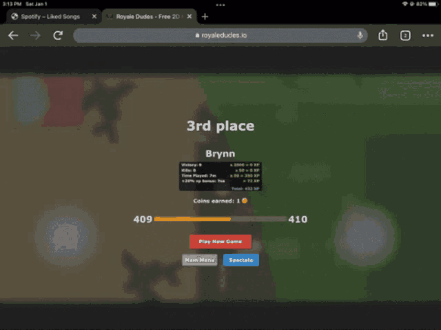 a screen shot of a game called royale dudes